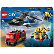LEGO City 60462 Helicopter, Fire Engine & Submarine Remix Set