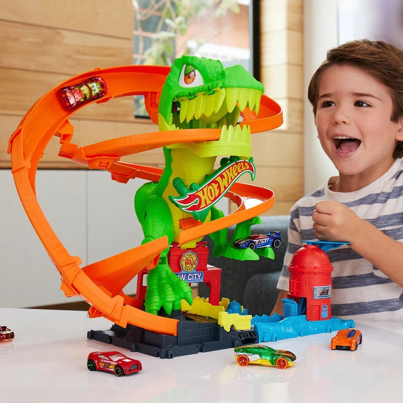 Hot Wheels City T-Rex Blaze Battle Playset