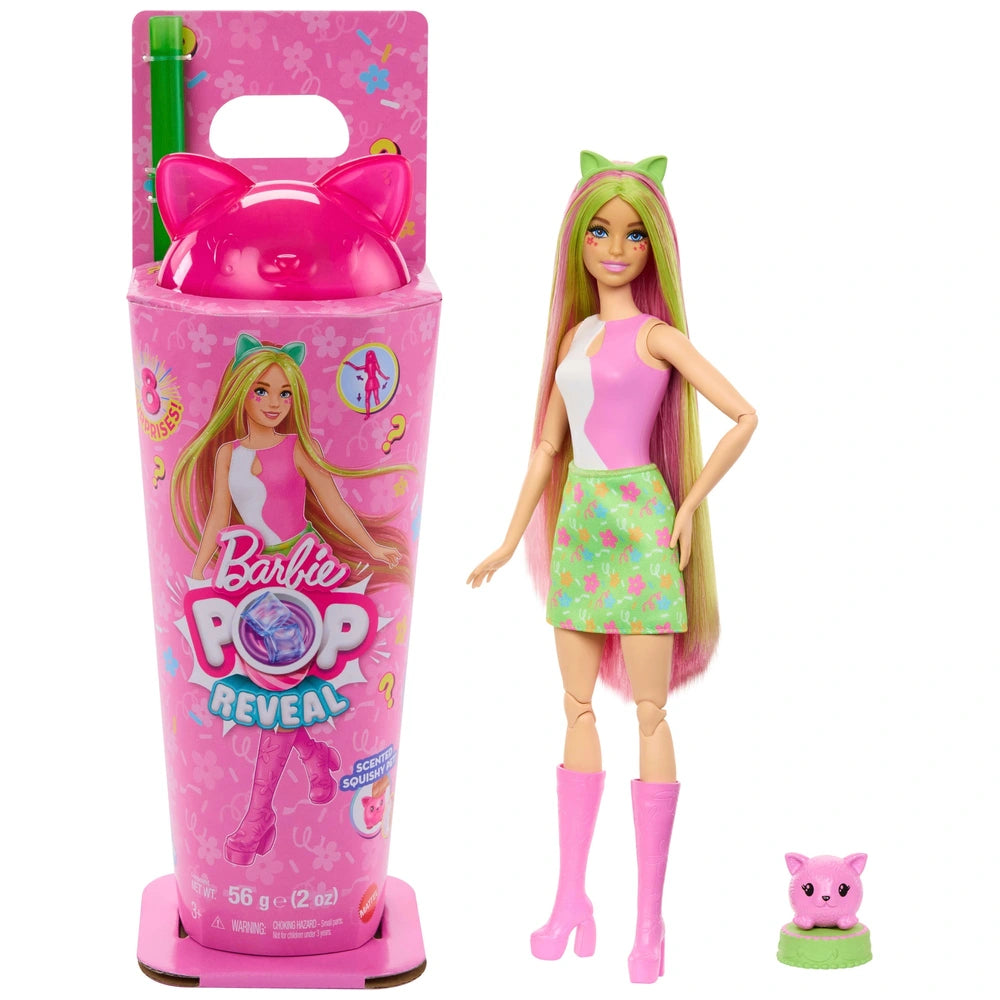 Barbie Pop Reveal Shake Series Cute Kitten Doll