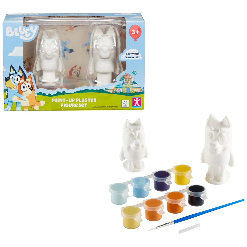 Bluey Figure Paint-Up Plaster Bluey and Bingo Set