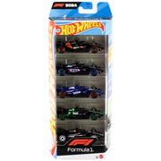 Hot Wheels Diecast Cars Formula 1 Race Team 5 Pack 1:64 Scale