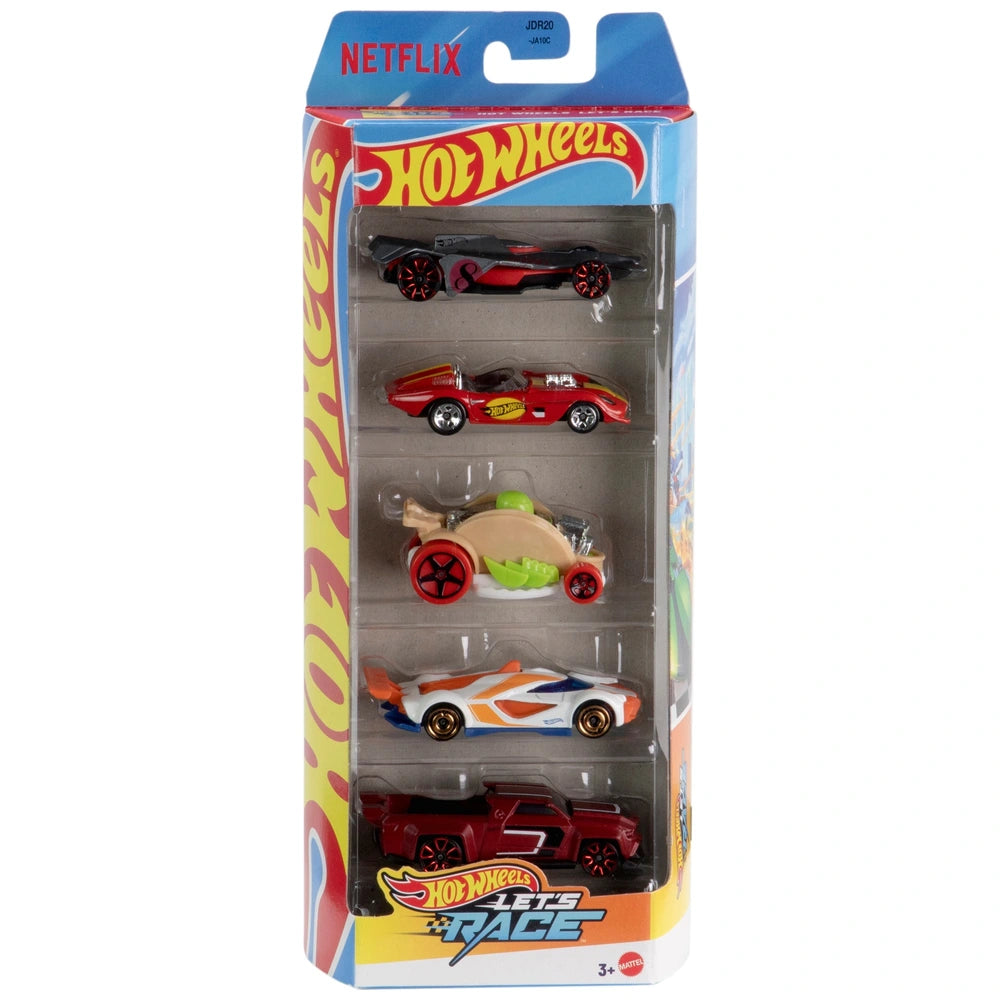 Hot Wheels Diecast Cars Let's Race 5 Pack