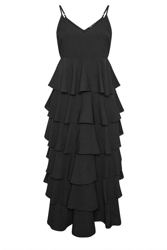 YOURS Curve Black Ruffle Maxi Dress