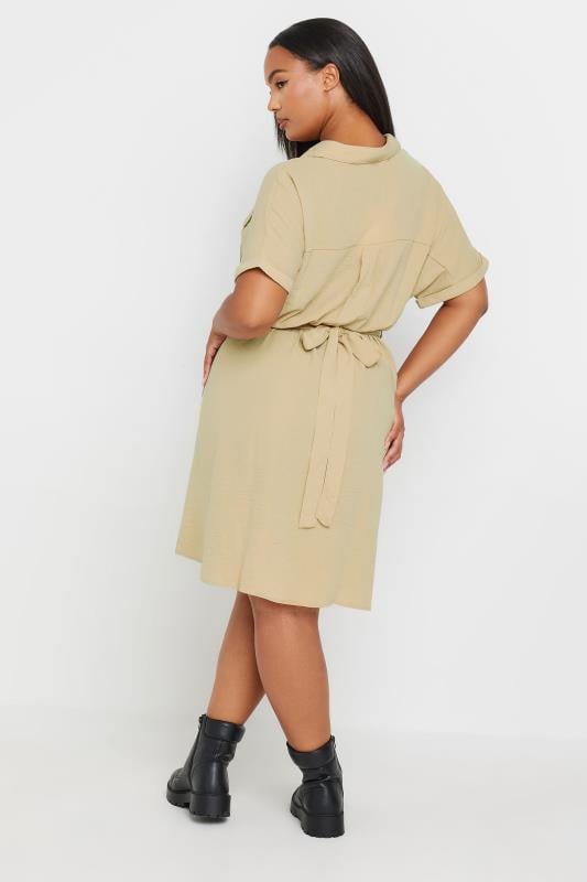 YOURS Curve Stone Brown Utility Dress