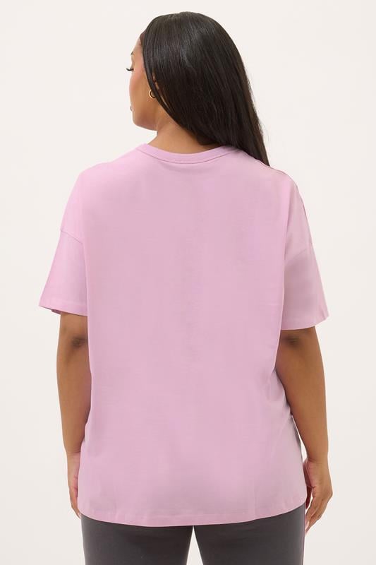 YOURS ACTIVE Curve Pink 'Health & Wellness Social Club' Top
