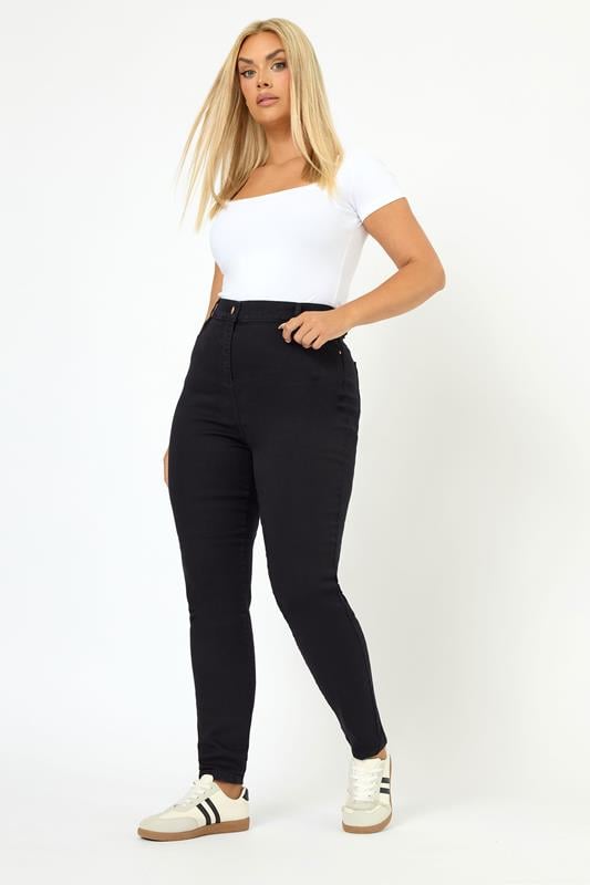 YOURS Curve Black Stretch Skinny AVA Jeans