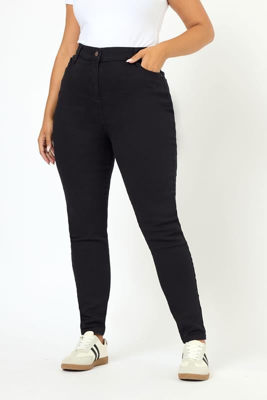 YOURS Curve Black Stretch Skinny AVA Jeans