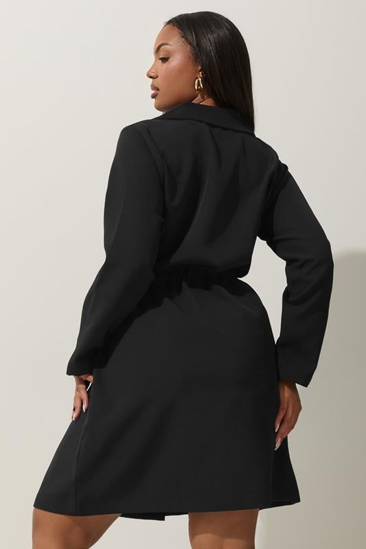LIMITED COLLECTION Curve Black Long Sleeve Blazer Dress