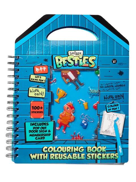 Besties Colouring Book With Reusable Stickers