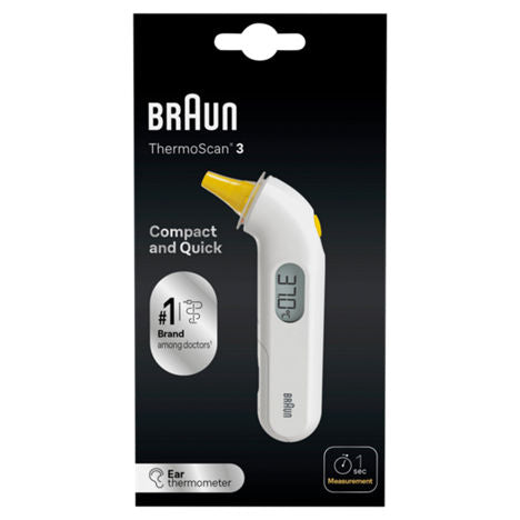Braun ThermoScan 3 High Speed Compact Ear Thermometer