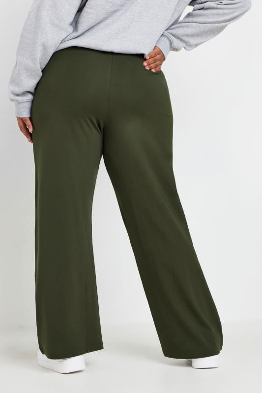 YOURS Curve Khaki Green Wide Leg Yoga Pants