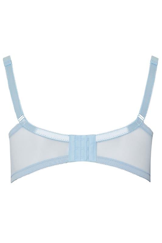 YOURS 2 PACK Blue & White Cotton Lace Trim Non-Padded Non-Wired Bralettes