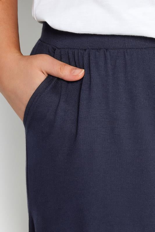 YOURS Curve Navy Blue Jersey Pull On Shorts