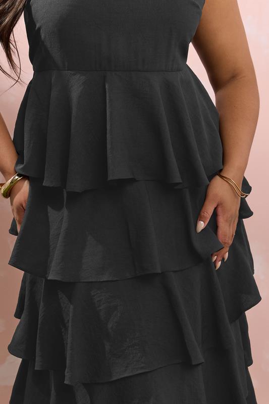 YOURS Curve Black Ruffle Maxi Dress