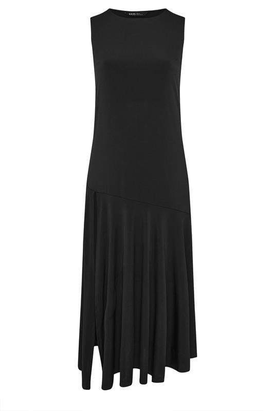 YOURS Curve Black Asymmetric Maxi Dress