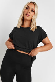 YOURS Curve Black TUMMY CONTROL Soft Touch Stretch Cycling Shorts