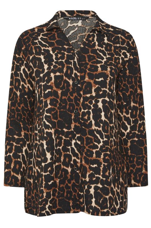 YOURS Curve Brown Leopard Print Shirt