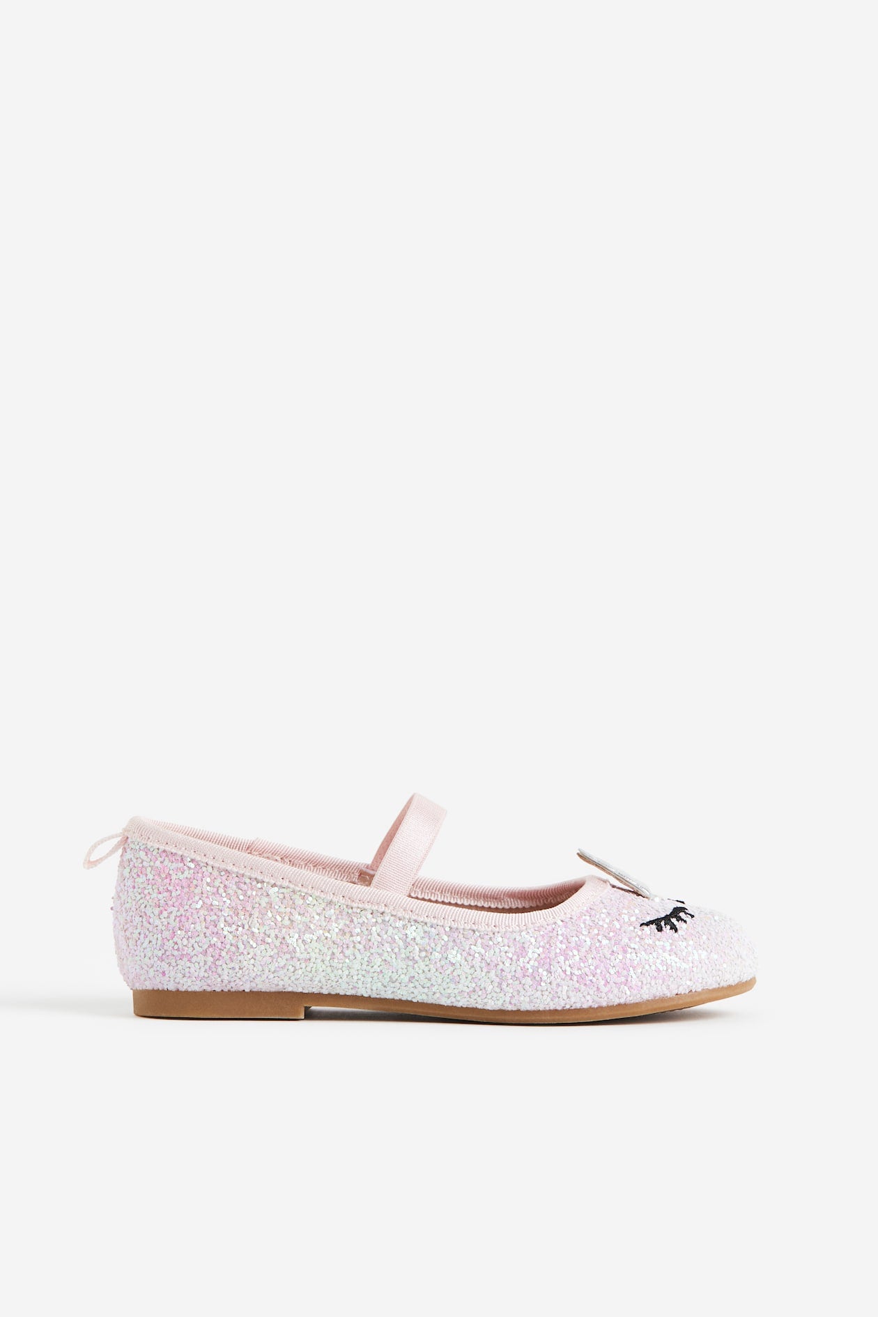 Appliquéd ballet pumps
