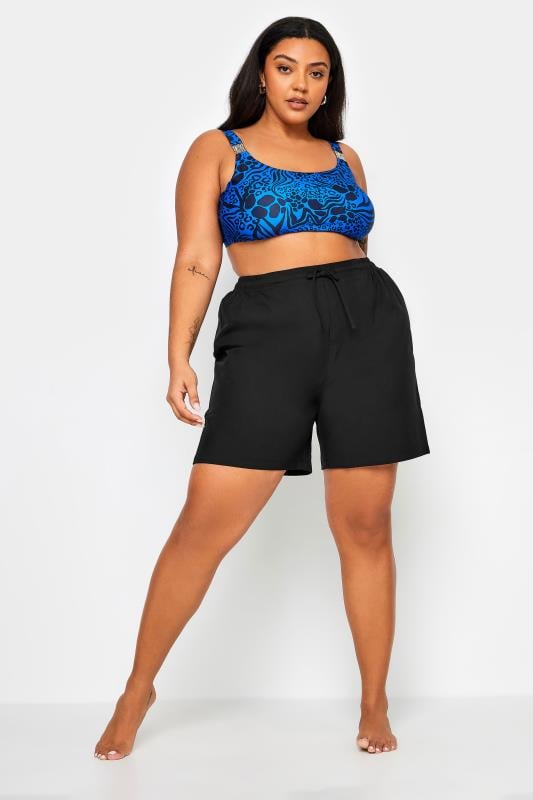YOURS Curve Black Drawstring Swim Shorts