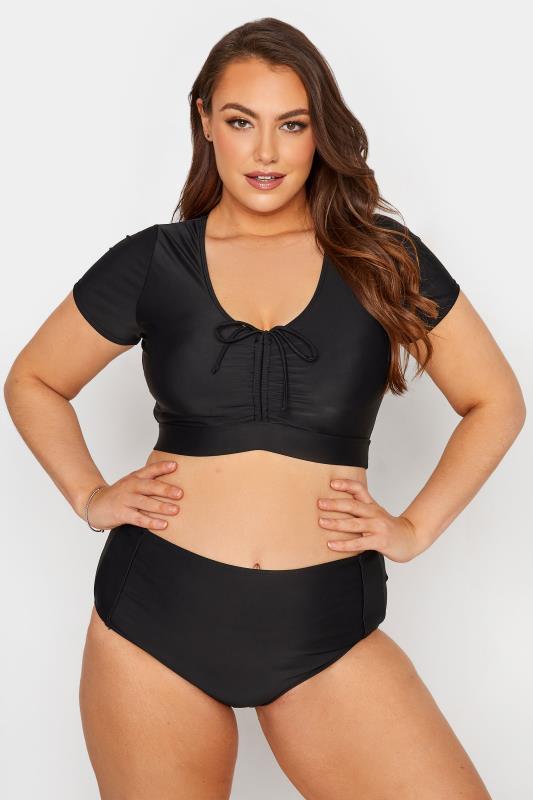YOURS Curve Black Tummy Control Bikini Brief