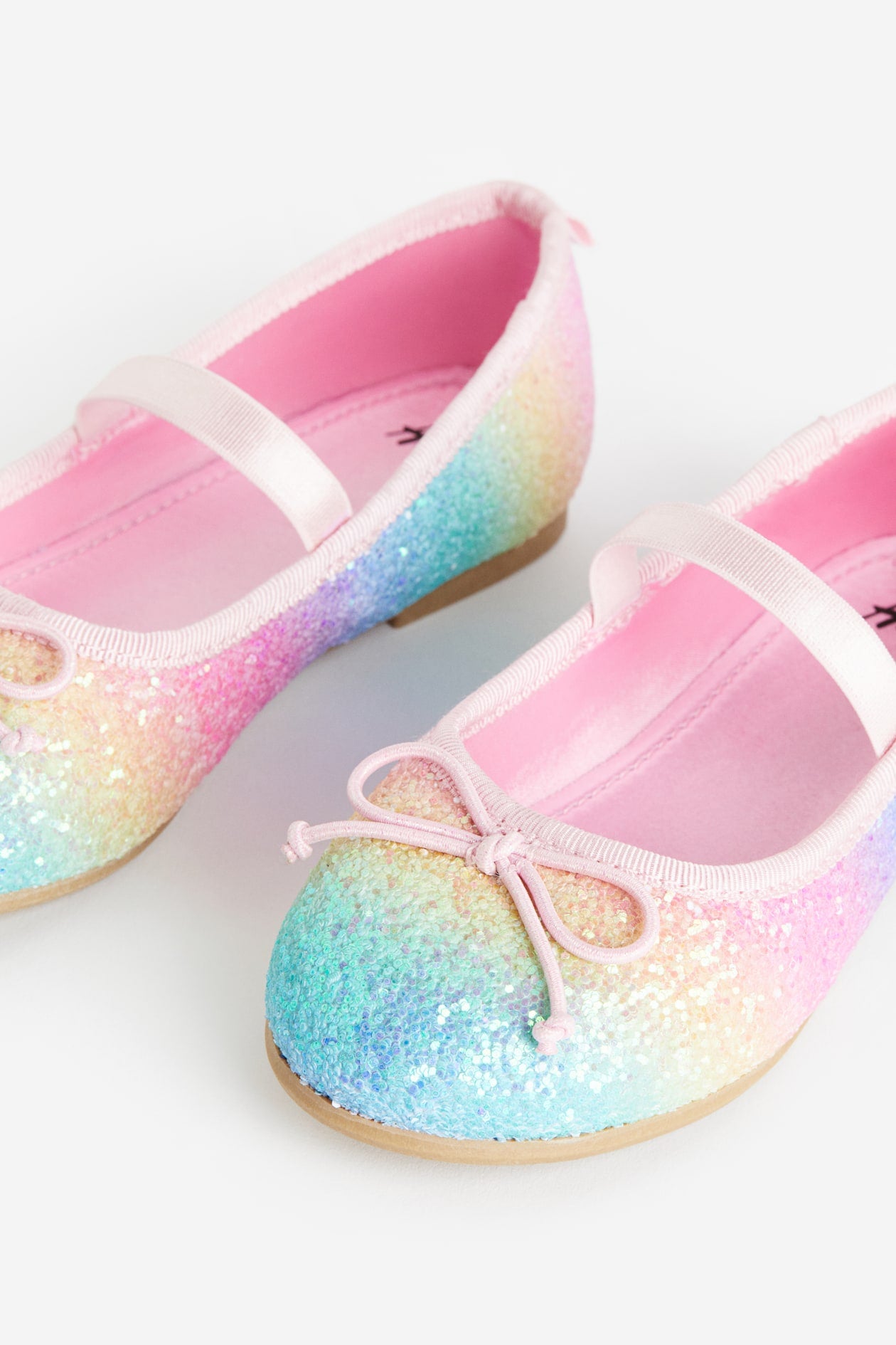 Appliquéd ballet pumps