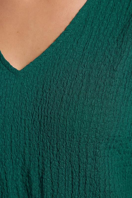 YOURS Curve Teal Green Textured Swing Vest Top