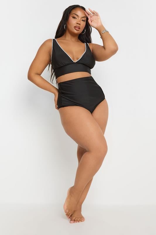 YOURS Black Super High Waisted Tummy Control Bikini Briefs