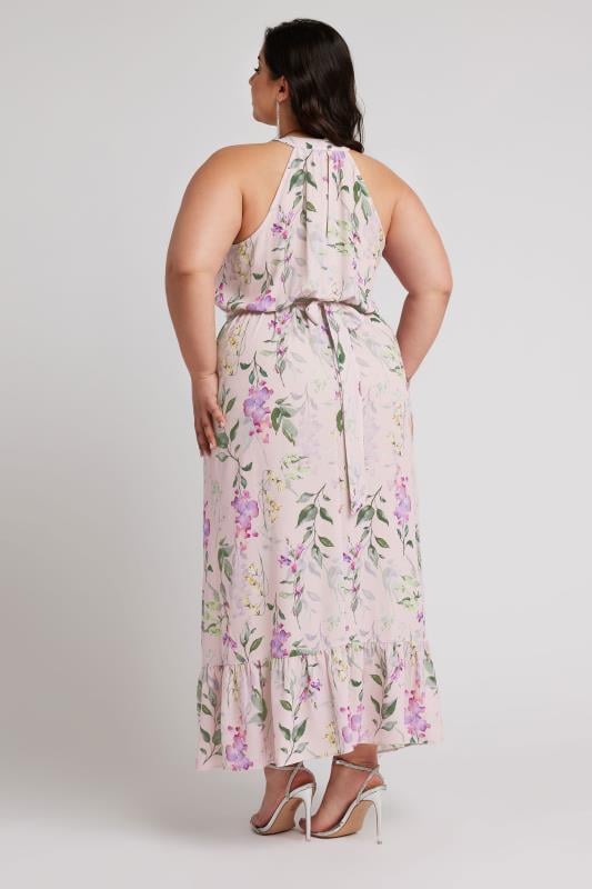 YOURS LONDON Curve Pink Floral Print Maxi Dress