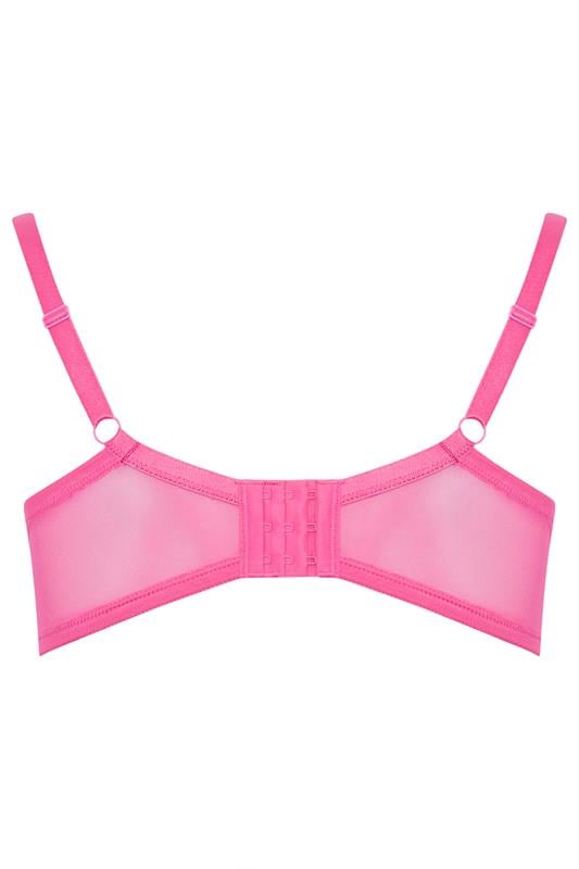 YOURS 3 PACK Curve Black & Pink Animal Mesh Underwired Bras