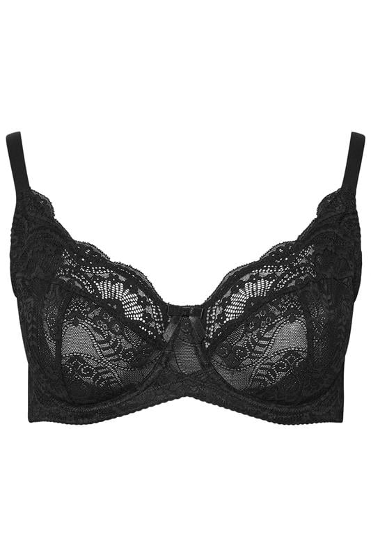 YOURS 2 PACK Curve Black & White Swirl Lace Bras