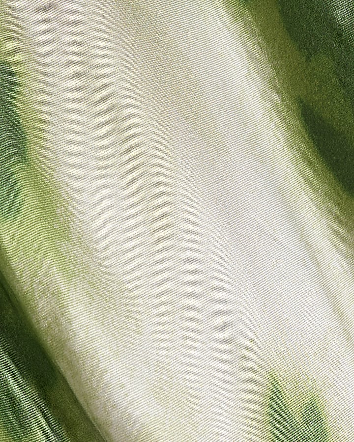 Green Floral Cowl Neck Midi Slip Dress