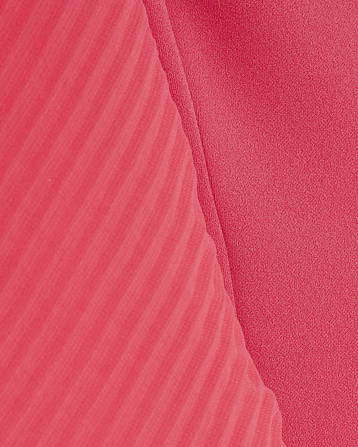 Pink Pleated Cape Mini Dress