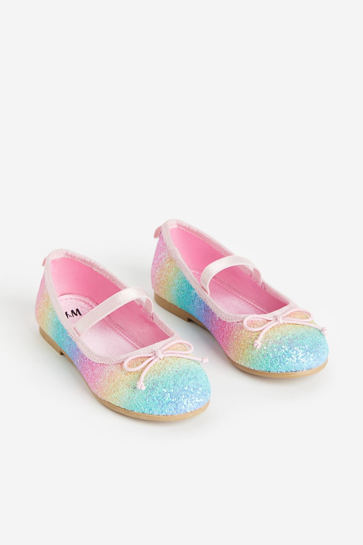 Appliquéd ballet pumps