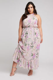 YOURS LONDON Curve Pink Floral Print Maxi Dress