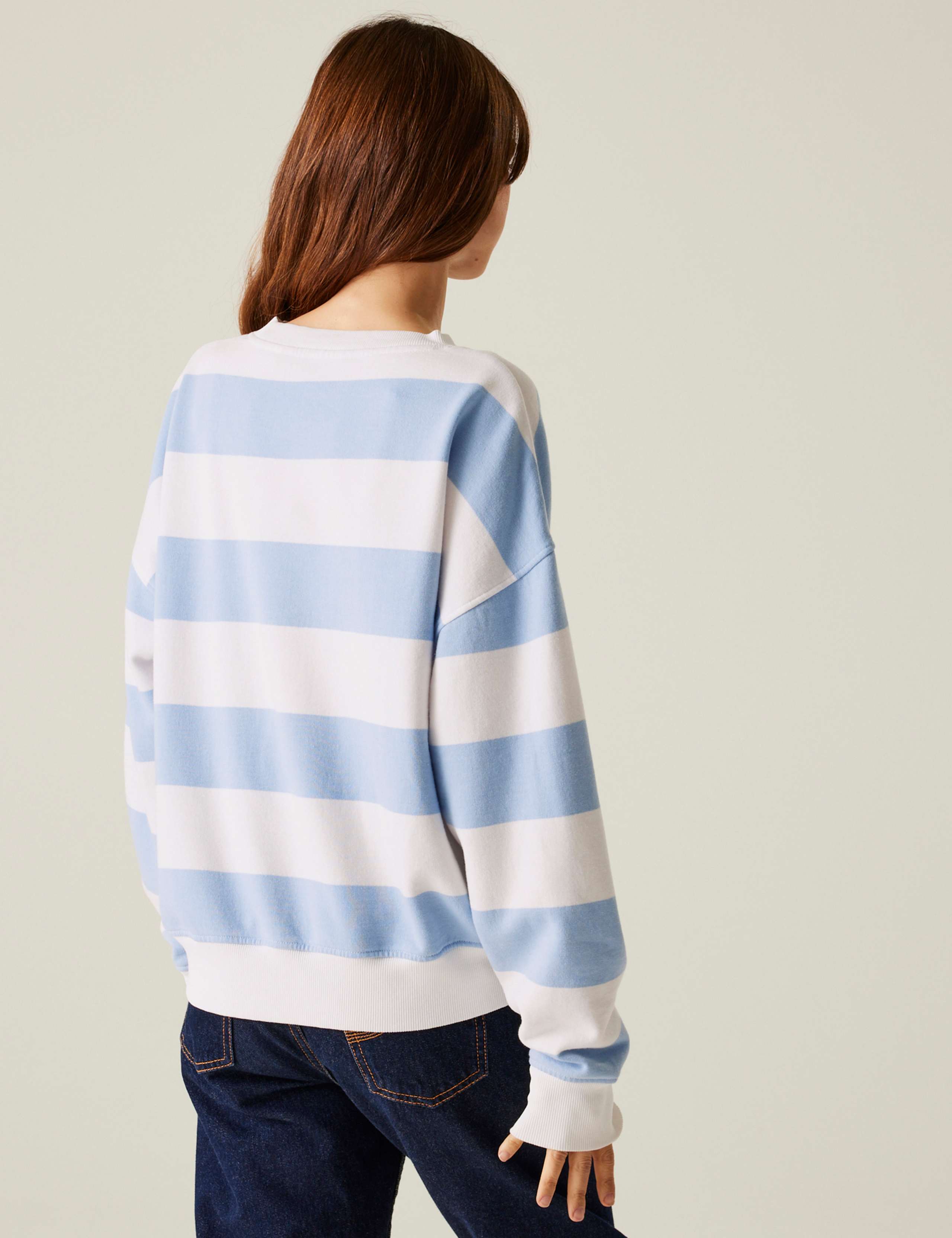 M&S Avika II Cotton Rich Striped Jumper