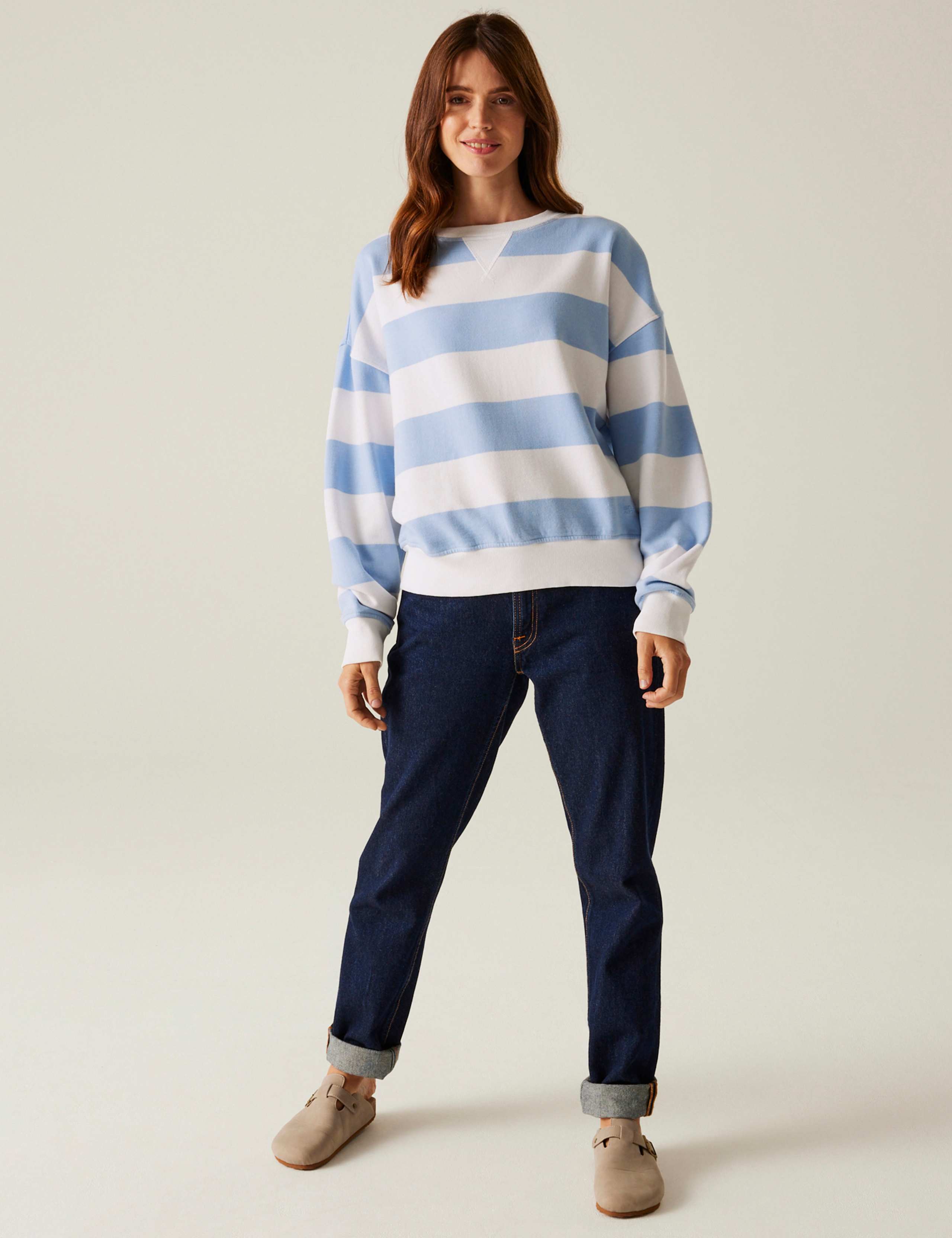 M&S Avika II Cotton Rich Striped Jumper