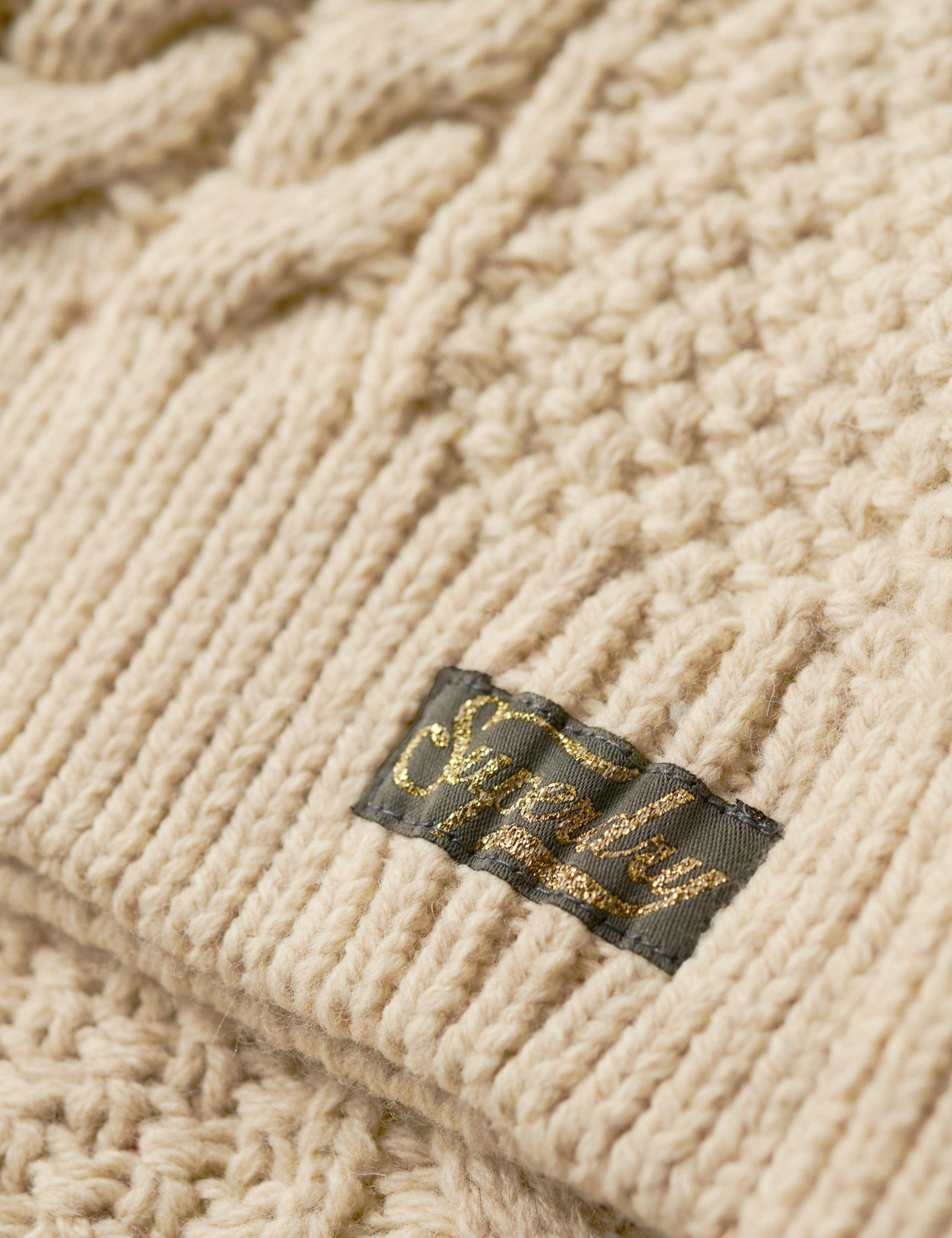 M&S Cable Knit Funnel Neck Jumper with Wool