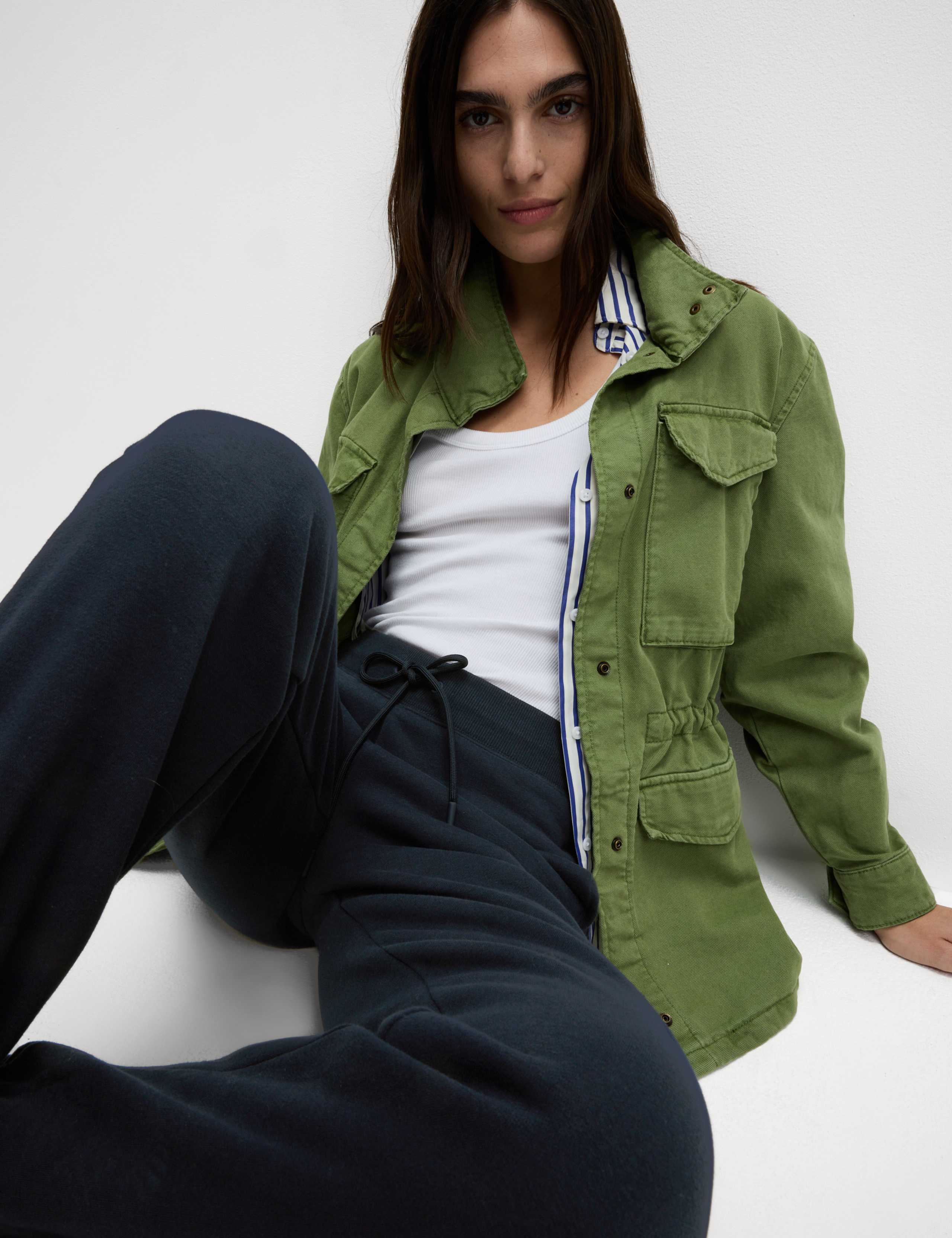 M&S Cotton Rich Drawstring Cuffed Joggers