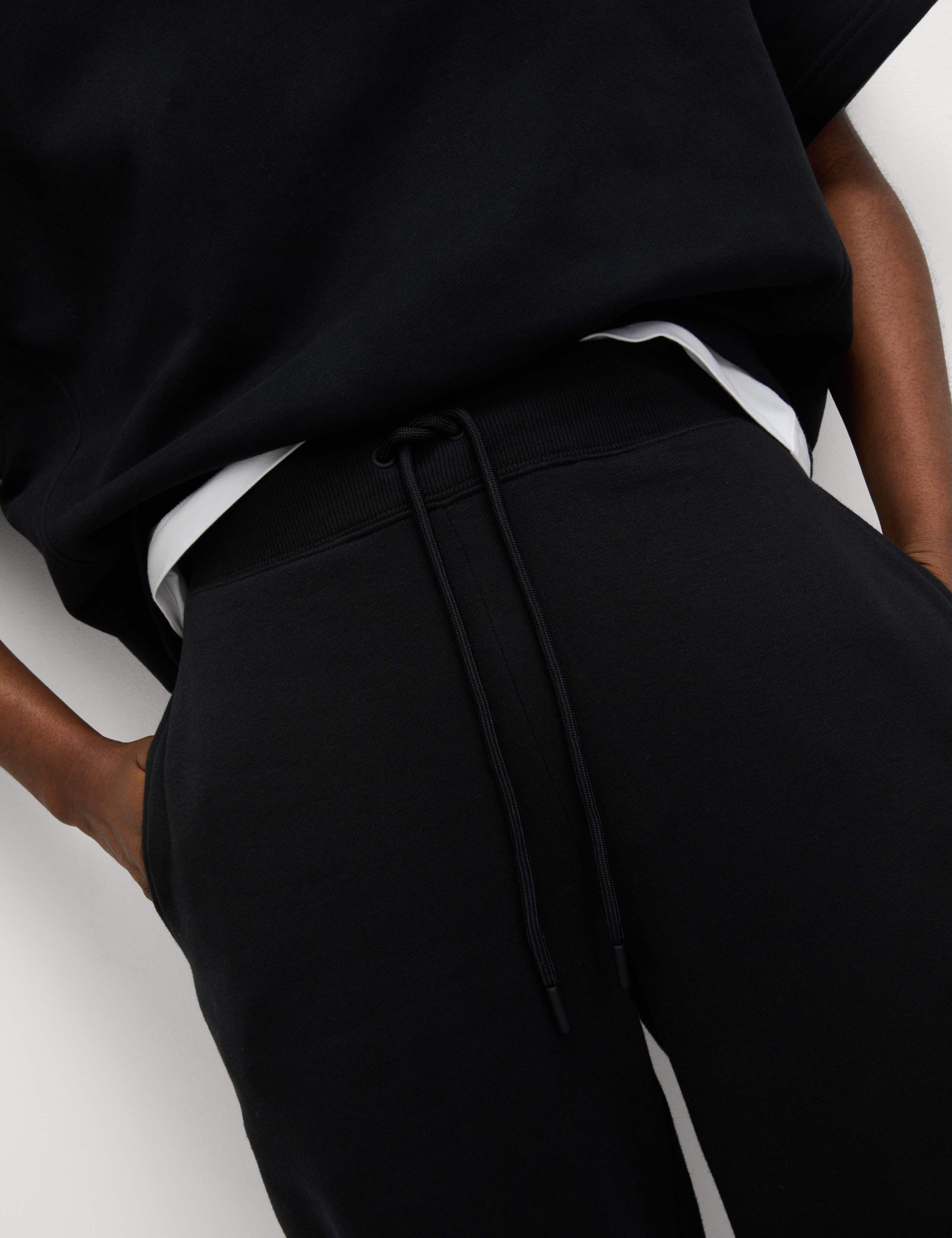 M&S Cotton Rich Drawstring Cuffed Joggers