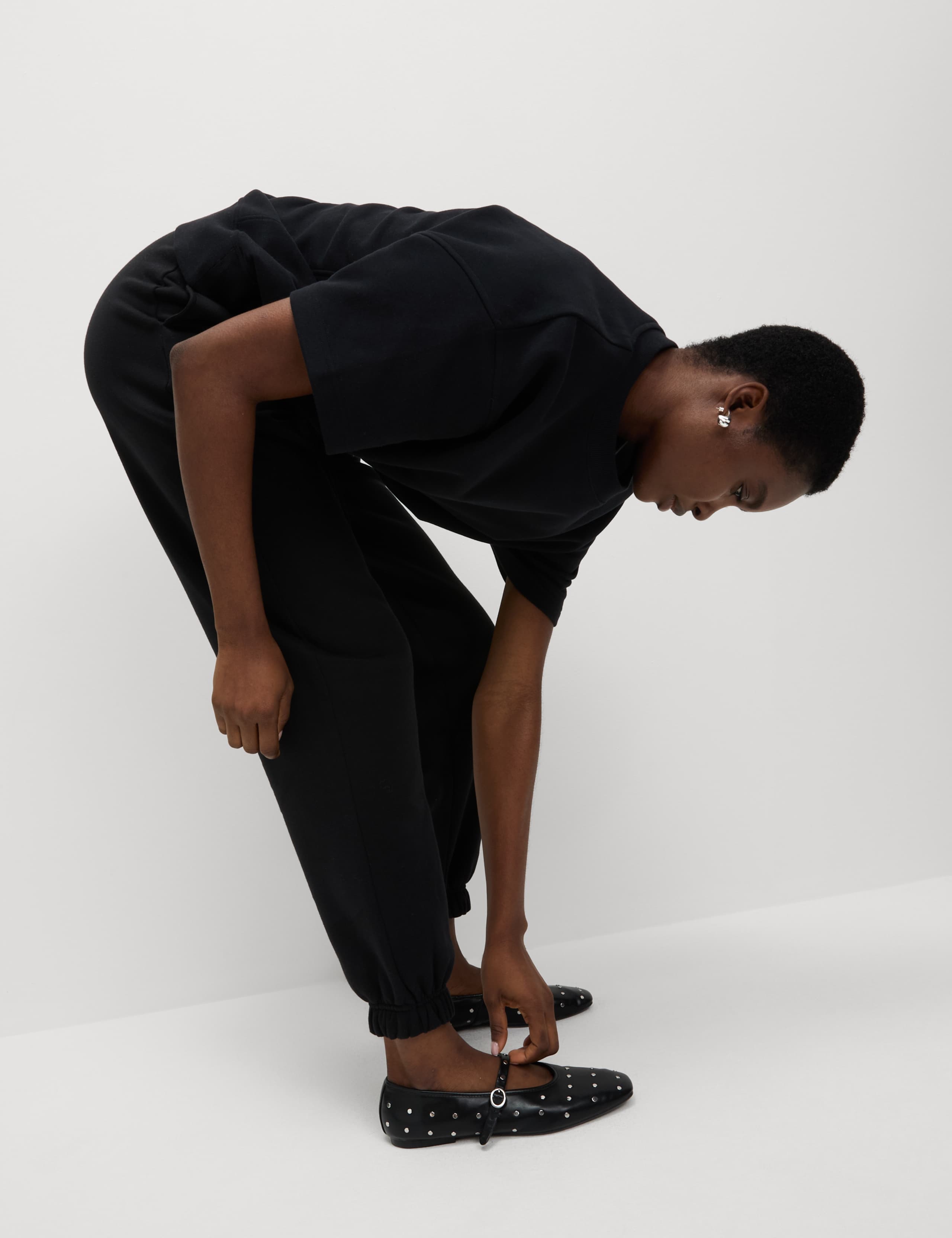 M&S Cotton Rich Drawstring Cuffed Joggers