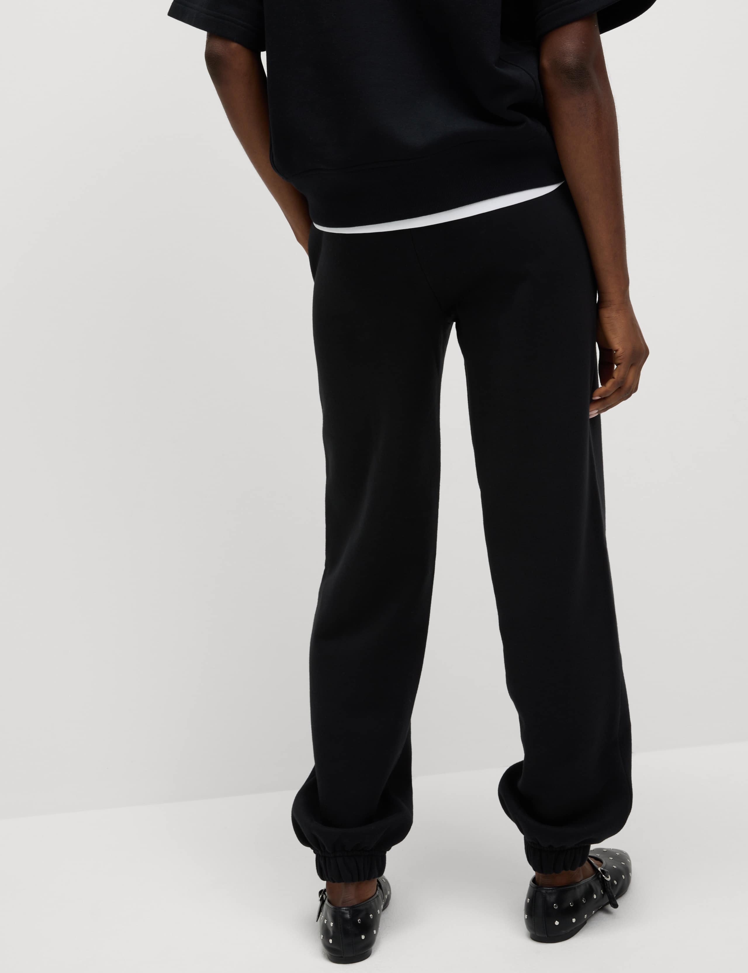 M&S Cotton Rich Drawstring Cuffed Joggers