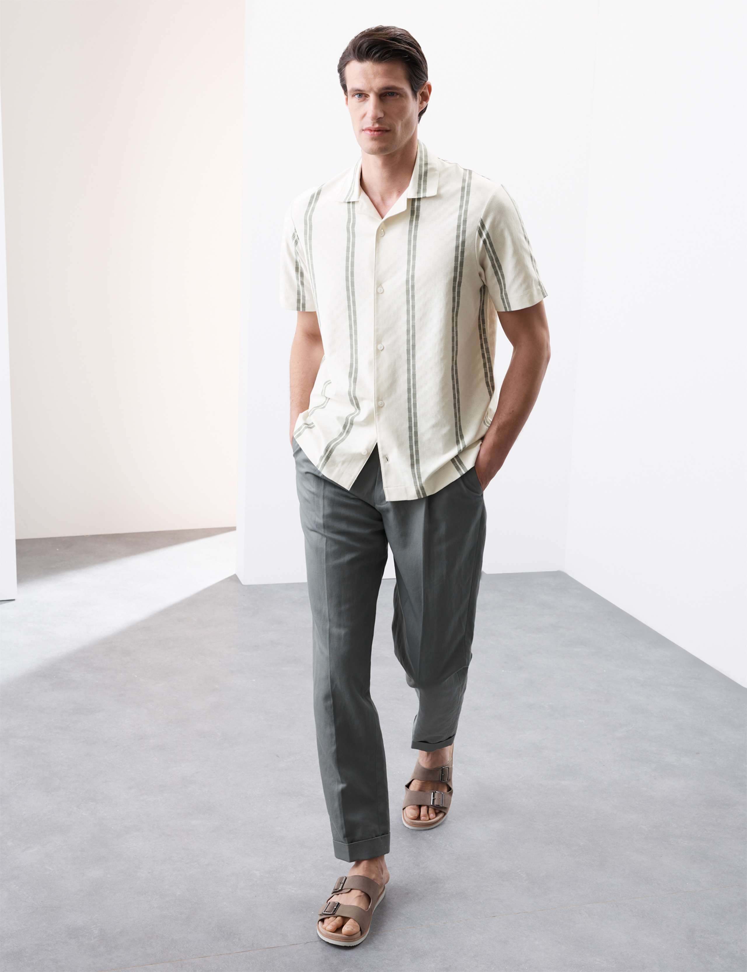 Cotton Rich Revere Polo Shirt - Light Verdigris