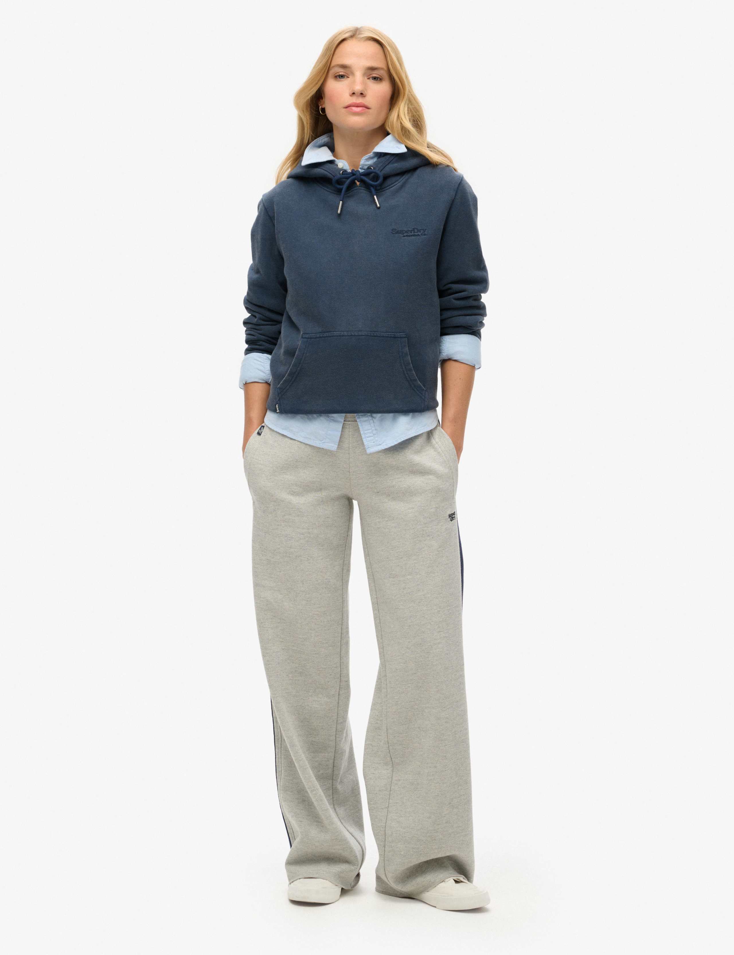 M&S Cotton Rich Wide Leg Joggers