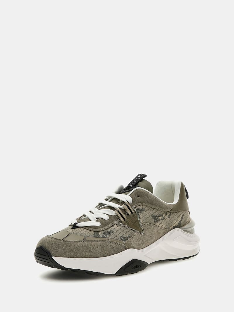Valencia Leather-Blend Running Shoe