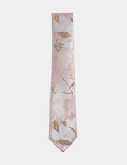 Floral Pure Silk Tie - Pink
