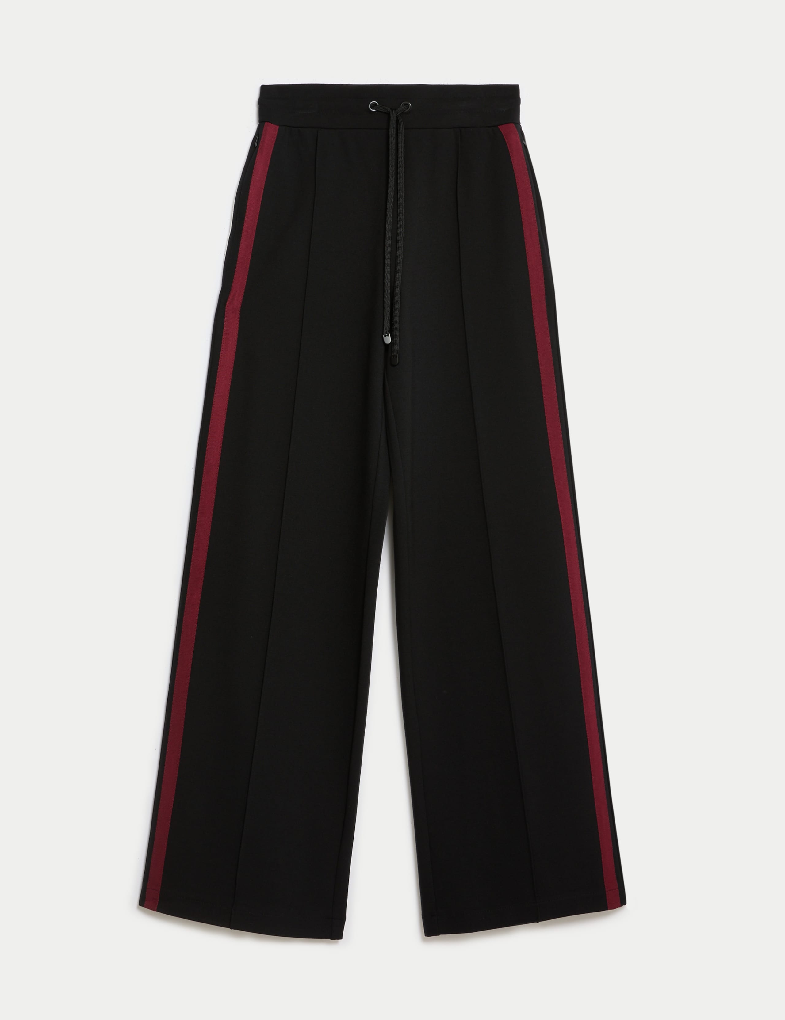 M&S Jersey Side Stripe Wide Leg Trousers