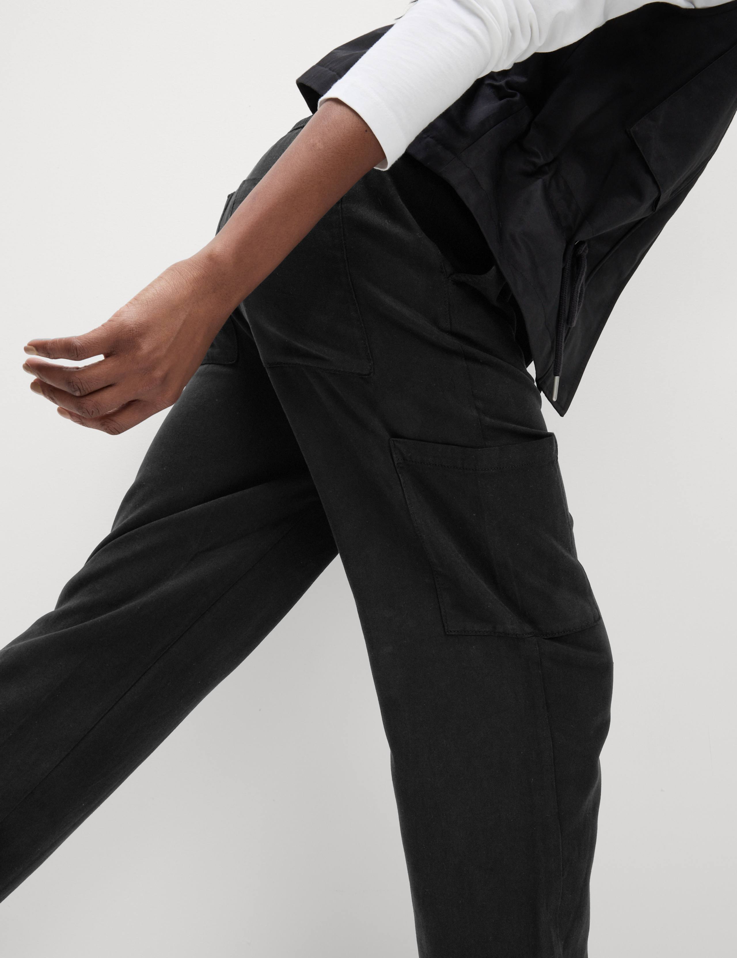 M&S Lyocell Rich Joggers With Cotton & Linen