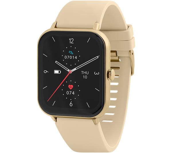 REFLEX ACTIVE Series 23 Smart Watch - Pale Gold & Cream, Silicone Strap