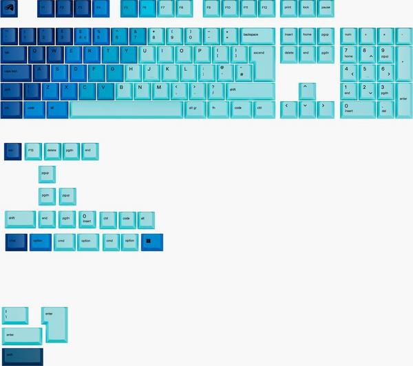 GLORIOUS GPBT Gradient Keycaps - UK Layout, Ocean V2