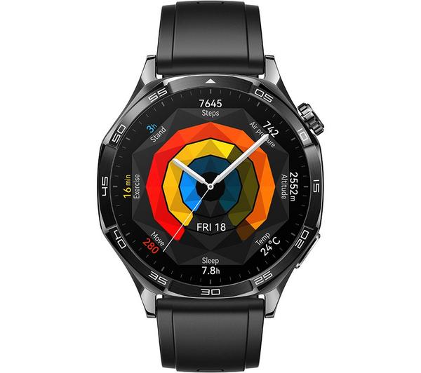 HUAWEI Watch GT 5 - Black, Fluoroelastomer Strap, 46 mm